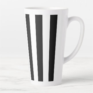 Taza De Café Latte Banda negra y blanca