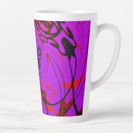 Taza De Café Latte Banda rosa
