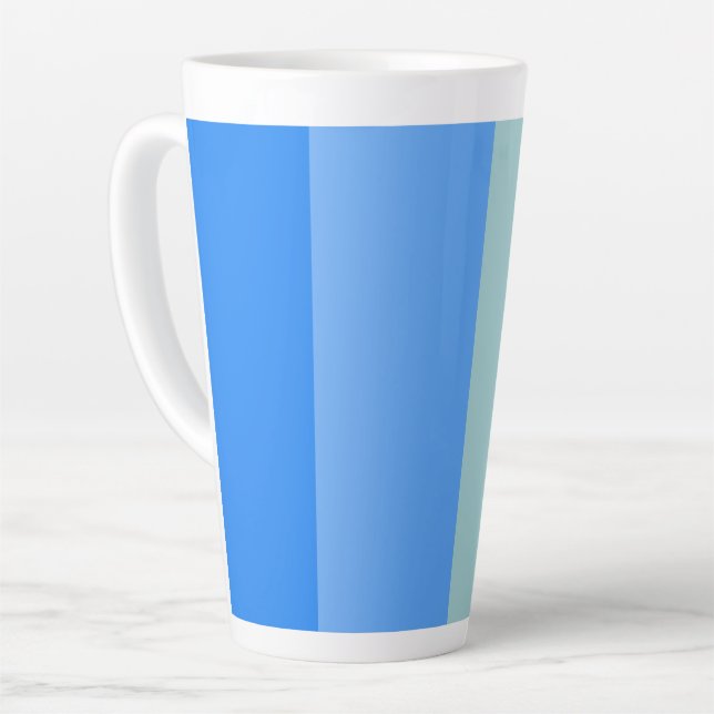 Taza De Café Latte Bandas azules (Ángulo izquierdo)