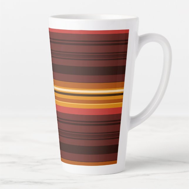 Taza De Café Latte Bandas de cosecha (Derecha)