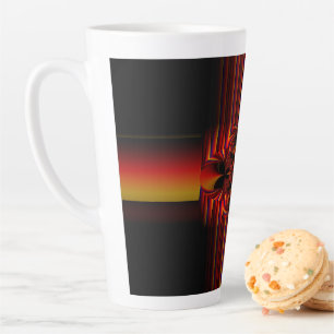Taza De Café Latte Bandas Pequeñas Grandes Con Bow