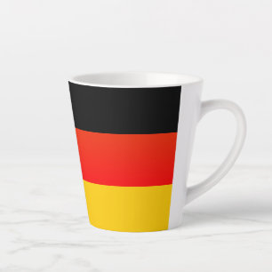 Taza De Café Latte Bandera alemana o Deutsche Flagge