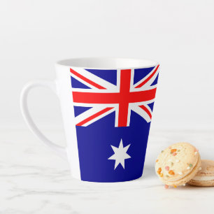 Taza De Café Latte Bandera australiana