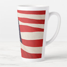 Taza De Café Latte Bandera De América