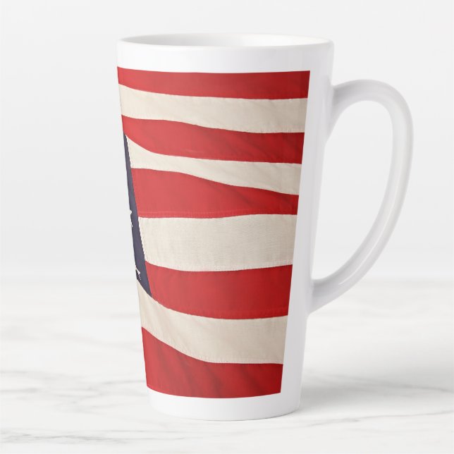 Taza De Café Latte Bandera De América (Derecha)