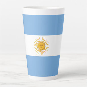 Taza De Café Latte Bandera de Argentina