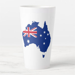 Taza De Café Latte Bandera de Australia