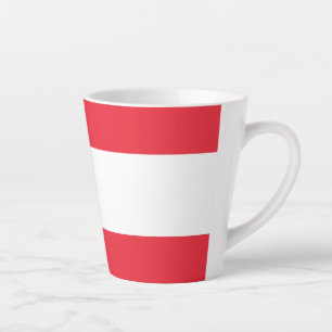 Taza De Café Latte Bandera de Austria