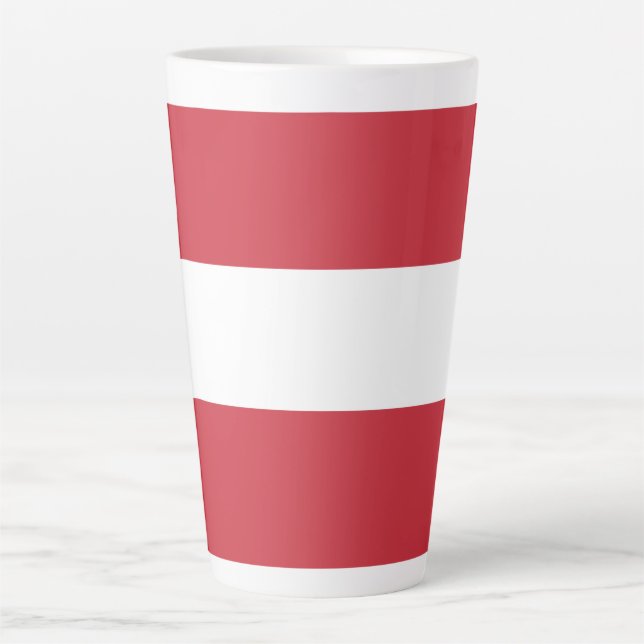 Taza De Café Latte Bandera de Austria (Anverso)