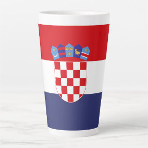 Taza De Café Latte bandera de Croacia