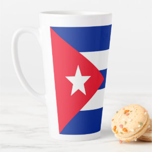 Taza De Café Latte Bandera de Cuba