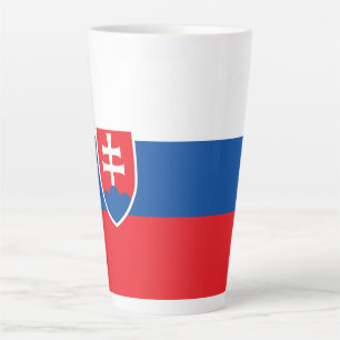 Taza De Café Latte Bandera de Eslovaquia