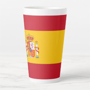 Taza De Café Latte Bandera de España