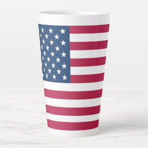 Taza De Café Latte Bandera de Estados Unidos