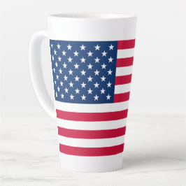 Taza De Café Latte Bandera de Estados Unidos - Estados Unidos de Amér