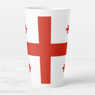 Taza De Café Latte Bandera de Georgia