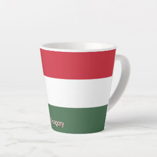 Taza De Café Latte Bandera de Hungría personalizada 