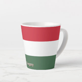 Taza De Café Latte Bandera de Hungría personalizada