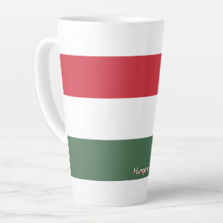 Taza De Café Latte Bandera de Hungría personalizada