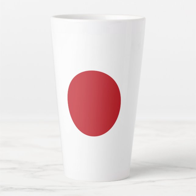 Taza De Café Latte Bandera de Japón (Anverso)