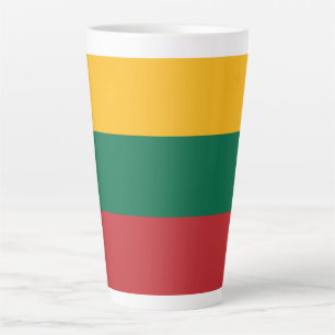 Taza De Café Latte Bandera de Lituania
