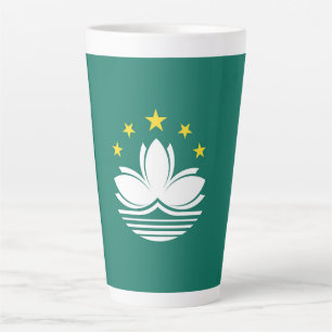 Taza De Café Latte Bandera de Macao