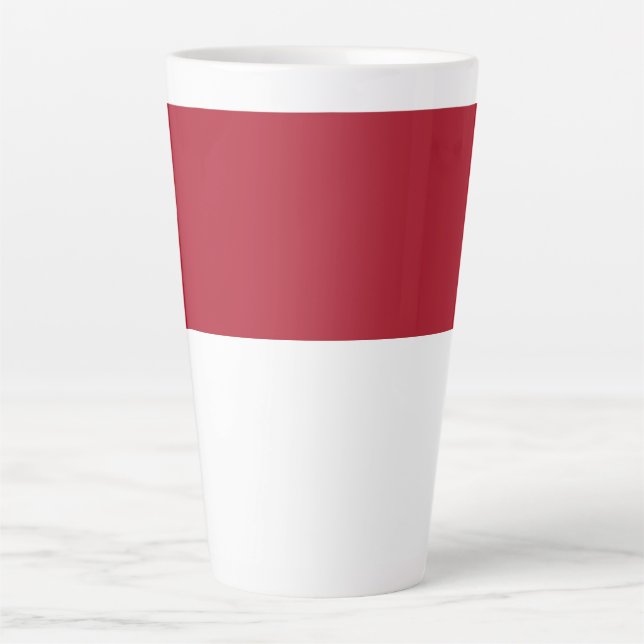 Taza De Café Latte Bandera de Mónaco (Anverso)
