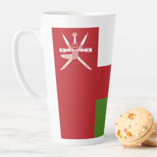 Taza De Café Latte Bandera de Omán