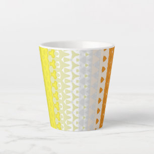 Taza De Café Latte Bandera de Orgullo Maverique Geométrica Boho Funky