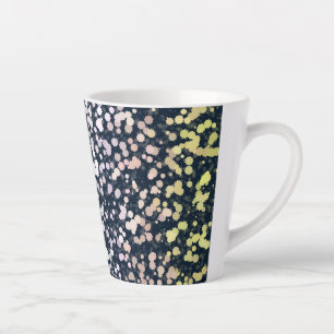 Taza De Café Latte Bandera de Orgullo Pangénero Flora Boho Retro Lind