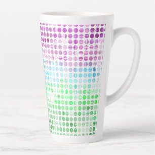 Taza De Café Latte Bandera de orgullo Toric abstracto boho ecléctico 