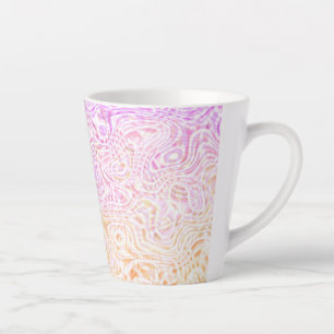 Taza De Café Latte Bandera de orgullo Trixic abstracta boho ondulada
