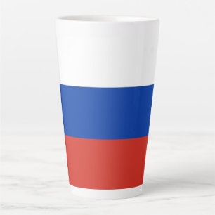 Taza De Café Latte Bandera de Rusia