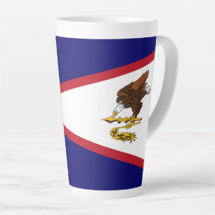 Taza De Café Latte Bandera de Samoa Americana