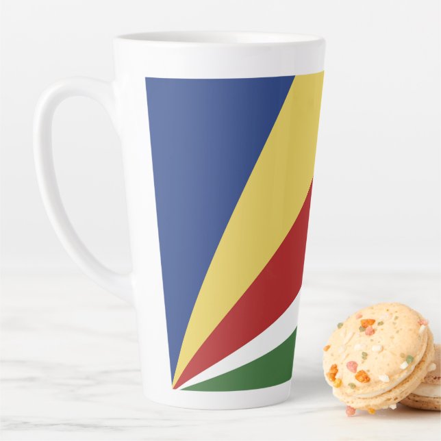 Taza De Café Latte Bandera de Seychelles (In situ)