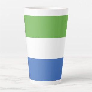 Taza De Café Latte Bandera de Sierra Leona