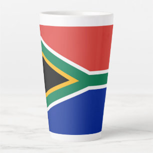 Taza De Café Latte Bandera de Sudáfrica