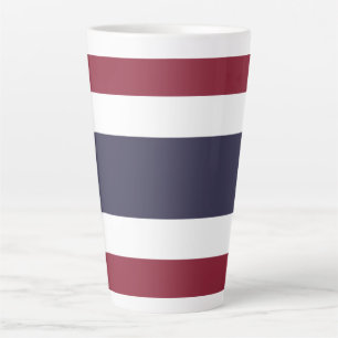 Taza De Café Latte Bandera de Tailandia