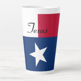 Taza De Café Latte Bandera de Texas Latte Mug