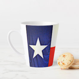 Taza De Café Latte Bandera de Texas Latte Mug