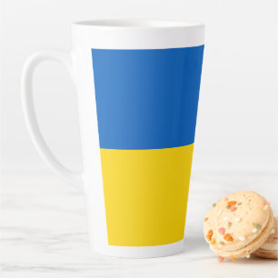 Taza De Café Latte Bandera de Ucrania