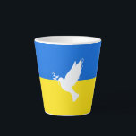 Taza De Café Latte Bandera de Ucrania - Paloma de paz - Libertad - Pa<br><div class="desc">Bandera de Ucrania - Paloma de paz - Libertad - Apoyo a la paz - Solidaridad - Bandera ucraniana - Fuertes juntos - ¡Victoria de la libertad! Hagamos del mundo un lugar mejor - ¡todos juntos! Un mundo mejor comienza - depende - ¡los necesita también! Puede transferir a más de...</div>