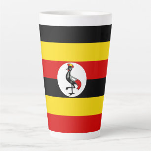 Taza De Café Latte Bandera de Uganda