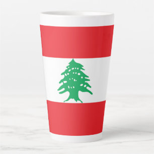 Taza De Café Latte Bandera del Líbano