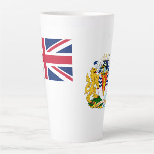 Taza De Café Latte Bandera del Territorio Antártico Británico
