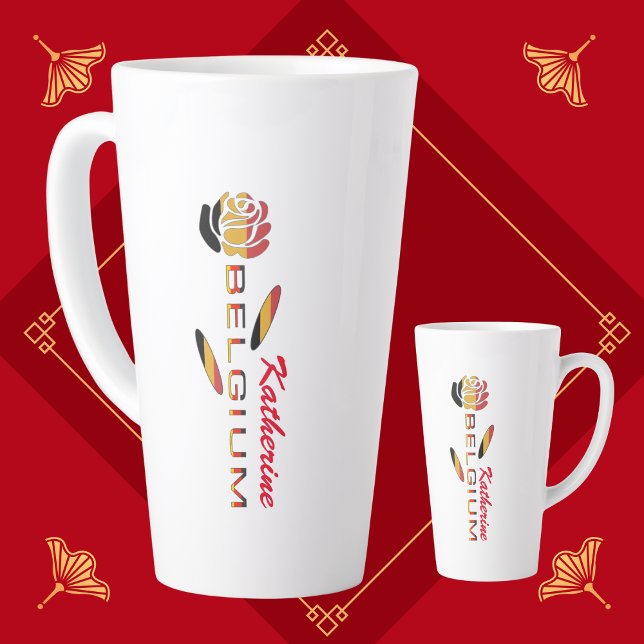 Taza De Café Latte Bandera Deutschland Rosa de latte grande personali (Subido por el creador)