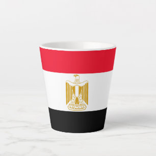 Taza De Café Latte Bandera egipcia