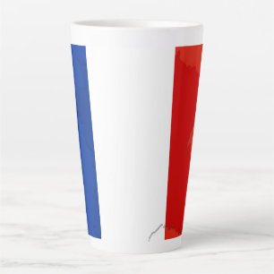 Taza De Café Latte Bandera francesa