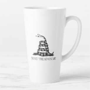 Taza De Café Latte Bandera Gadsden No Pises Libertario Amarillo
