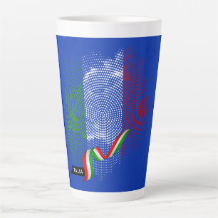 Taza De Café Latte bandera italiana